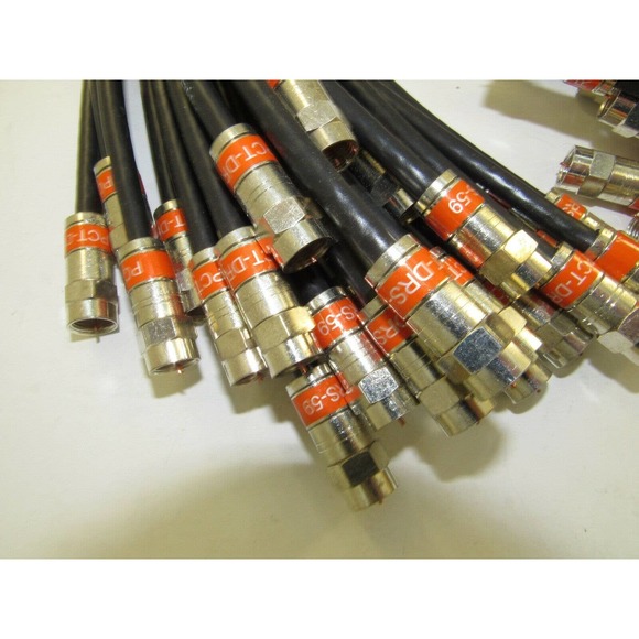 4' Coaxil Cable CATV 20 AWG PCT-DRS-59 - Black - 4 Feet Cable Wire - NEW - NWT - Picture 2 of 3